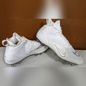 New Nike Huarache Alpha 8 Elite LAX Lacrosse Cleats White Silver CW4440-110 Mens